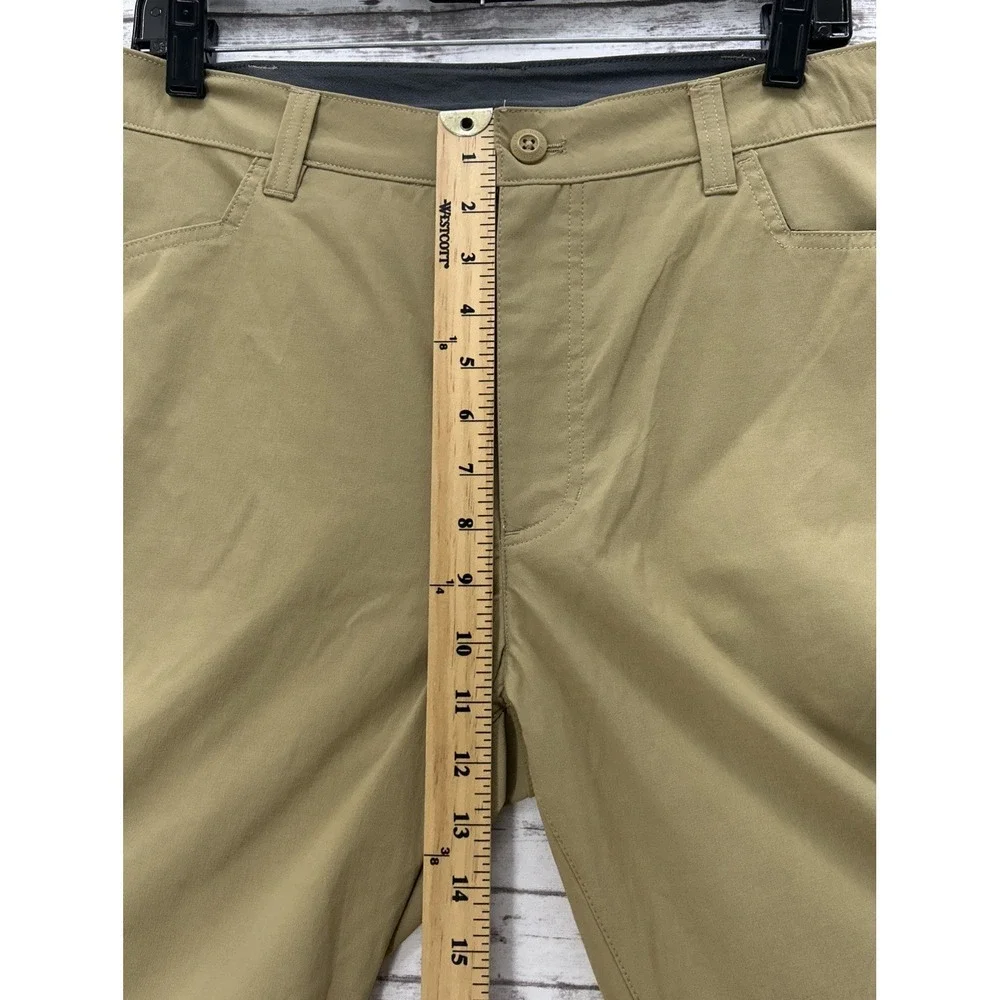 Lot of 2 Eddie Bauer Mens Convertible Tech Pants Khaki Size 38X34 Hiking Outdoor